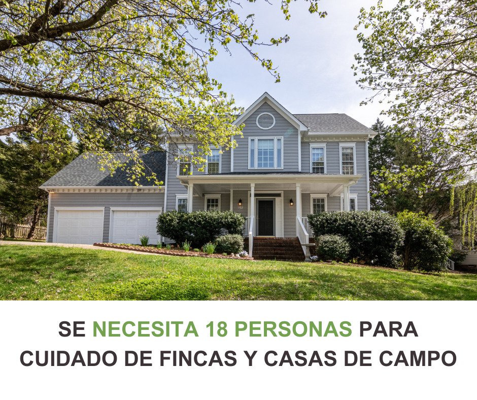 SE BUSCA PERSONAS PARA CUIDAR CASAS Y FINCAS EN DISTINTAS CIUDADES | EMPLEOS 2025