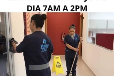 12 VACANTES PARA PERSONAL DE ASEO Y MANTENIMIENTO | LIMPIEZA EN COLEGIOS